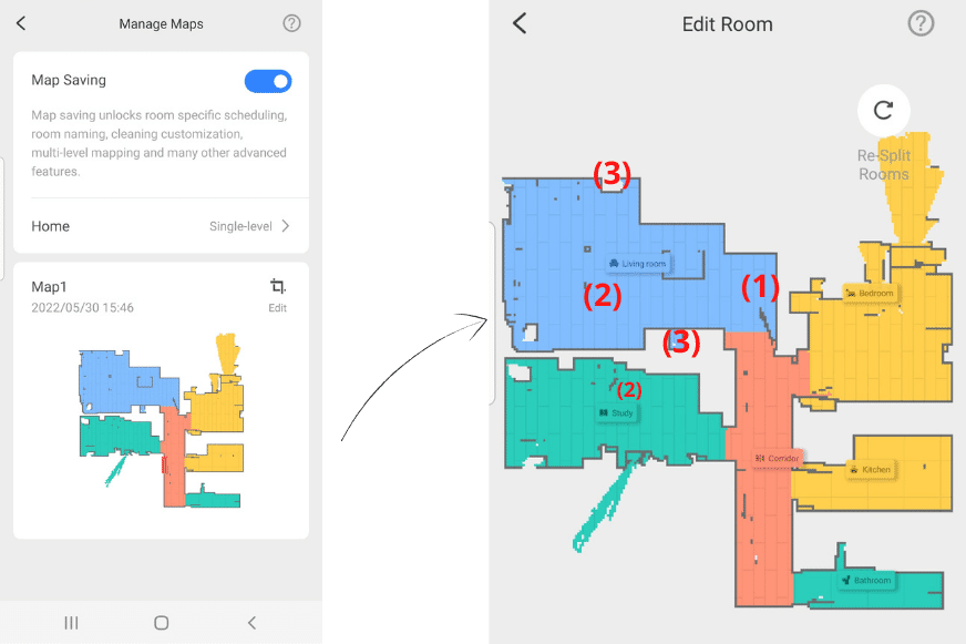 roborock s7 maxv carte 2d
